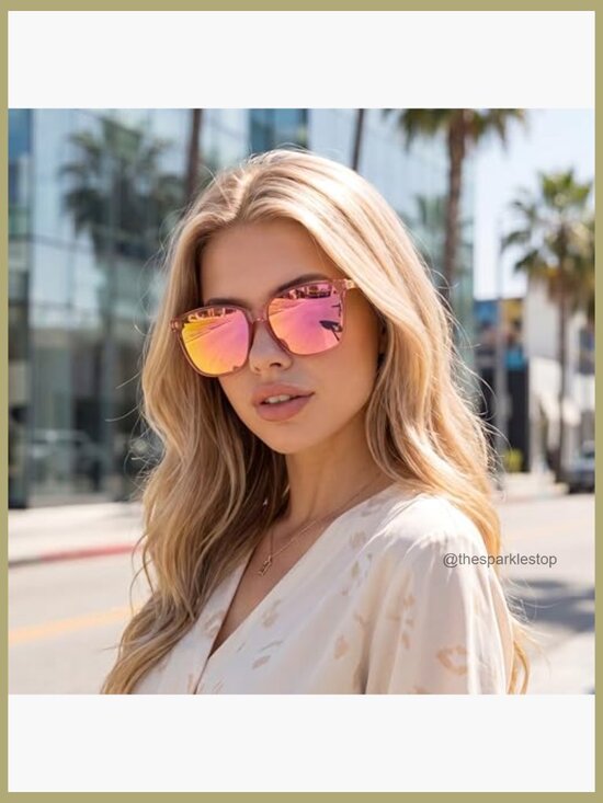 Oversized Polarized Sunglasses, Retro Square Light Weight UV400 Sun Glasses main image 5